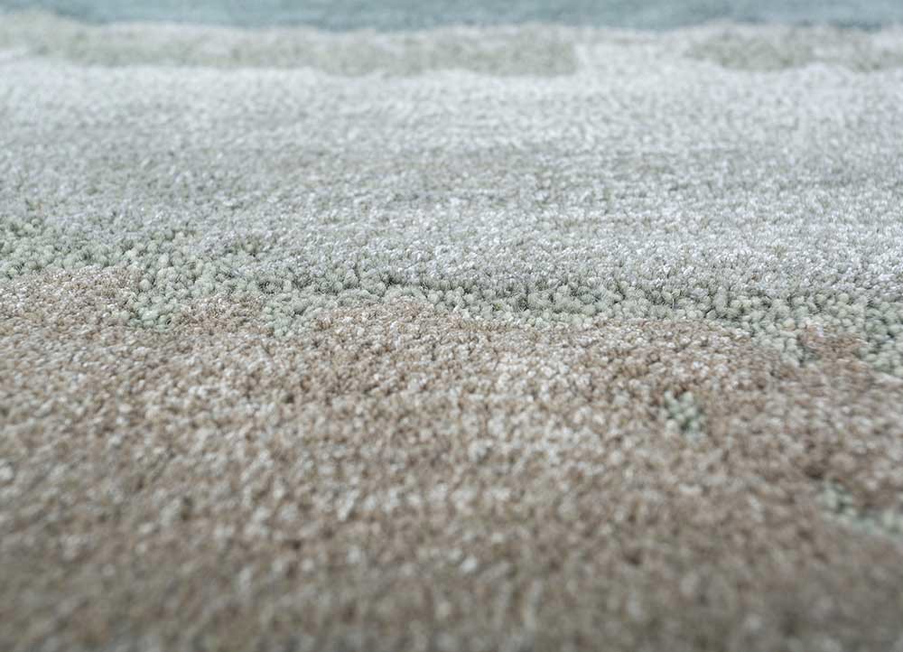 genesis grey and black wool and viscose hand tufted Rug - CloseUp